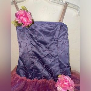 purple/pink one piece solo costume